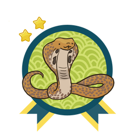 Because we are almost half way through the year😱 and I can't count the books that I've read over the past few months I'm going to set my goal to read  

There are different badges for each reading goal. I'm aiming to read 11 to 20 books so my badge is the Indian cobra.